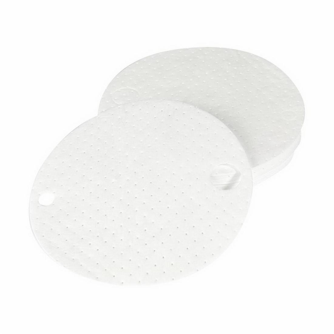 Absorbent Drum Top Cover, 2-Hole Industrial, 22 Inch Width, 1 ply Thickness, 6 gal Absorption, Fluids Absorbed: Oil, Meltblown Polypropylene, White