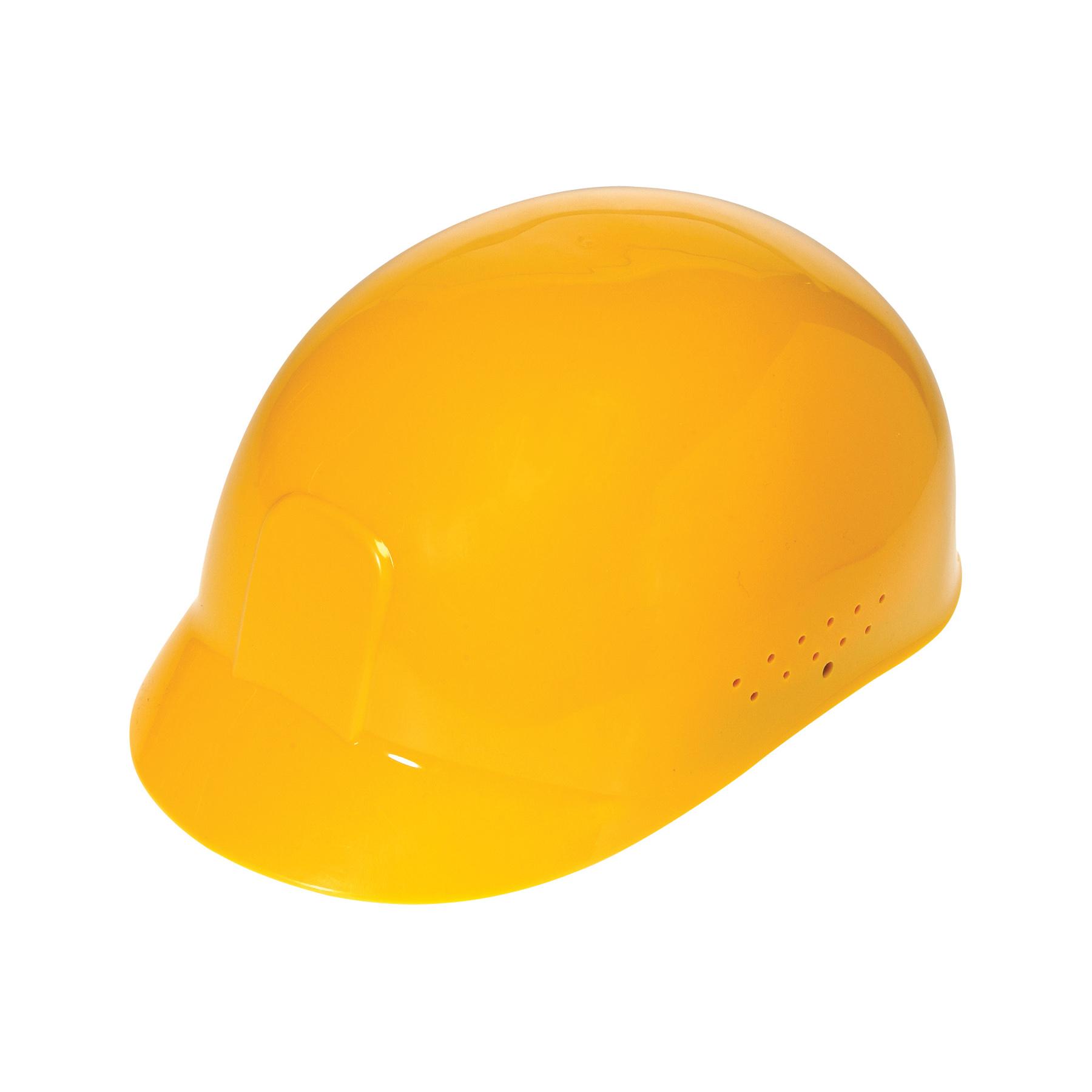 Bump Cap, Non-Slip, One Size, Yellow, High-Density Polyethylene, 4-Point Glide Lock Suspension