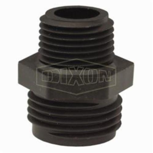 Garden Hose Adapter, Series: Tuff-Lite™, Fitting/Connector Type: Adapter, 3/8 Inch Nominal, Male Garden Hose Thread x MNPT, Polypropylene, Black, Domestic