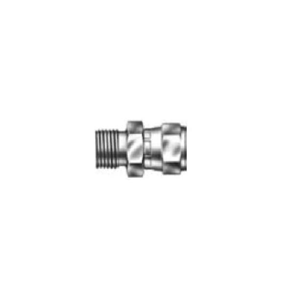 Hydraulic Flange Adapter, British to SAE, Series: G62, 1/4-19 x 9/16-18 Nominal, Male BSPP x Female 37° JIC Flare Swivel End Style, 6000 PSI Pressure, Steel