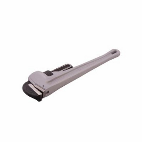 Heavy Duty Pipe Wrench, SAE, Series: PWA, 36 Inch Overall Length, 5 Inch Jaw, Aluminum Jaw, Straight Head, Plain Grip Handle, Aluminum Handle