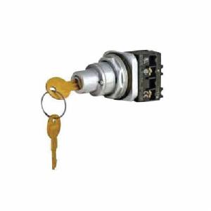Non-Illuminated Selector Switch, Class 52, 30 mm Size, Maintained ContMode, 2 Positions, Keyed Operator, NEMA 1/3/4/12/13/IP66 Enclosure, Bezel/Housing: Chrome Metal, -35 to 70 °C, Polished Chrome