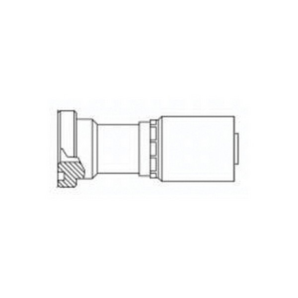 Hose Adapter, 1 Inch Hose Inside Diameter, 1-1/4 Inch Flange Size, 3.90 Inch Length, Code 61 Flange, Steel
