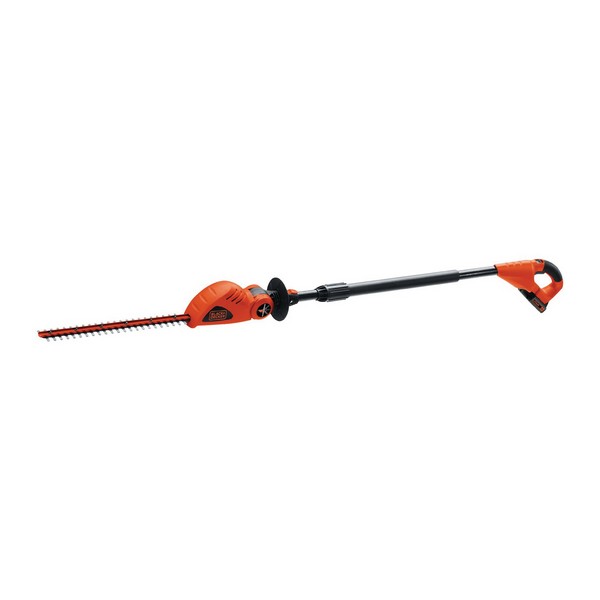 Cordless Pole Hedge Trimmer Kit, 1-Speed, Cutting Capacity: 7/16 in, 18 in L Blade, Dual Action Blade, Forged Steel Blade, 2500 spm Speed, 5 Head Positions, 105 °F, 20 VDC, Lithium-Ion Battery, 1.5 Ah Battery, Battery Included: Yes, Plastic Housing M