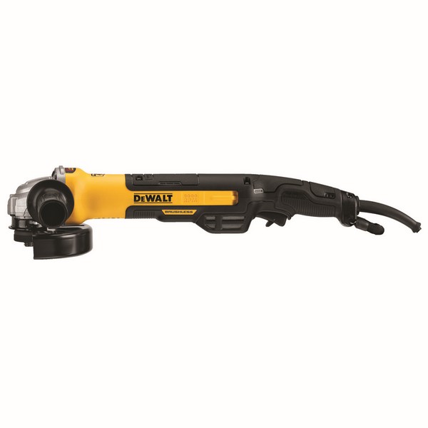 Small Angle Grinder, Brushless Corded, Tool/Kit: Bare Tool, 6 in Wheel Dia, 5/8-11, 9000 RPM, 120 VAC, 13 A, Plastic Housing, Side, Black/Yellow, No Lock Trigger Switch Control, No Lock Trigger Switch, 18.7 in L