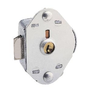 Built-In Lock, Springbolt, Automatic Door, 2 in Width, Steel, Different Key, Left/Right Hand Locker Hinge
