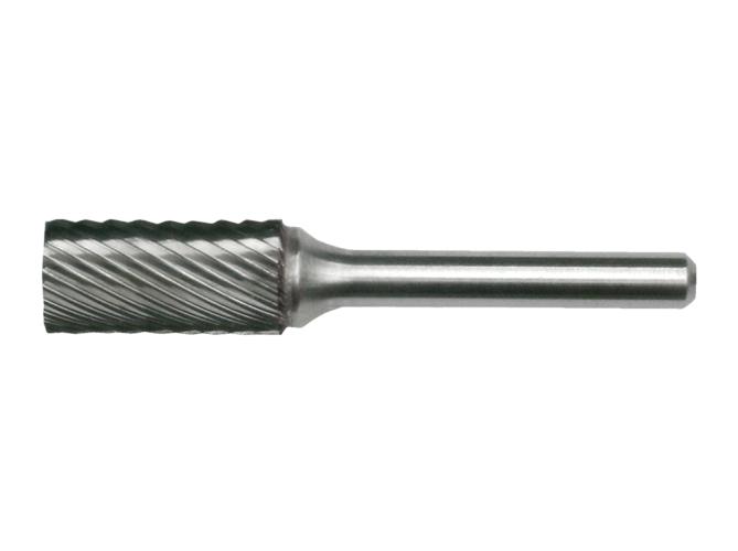 Bur, Series: BA Series, 0.25 in Diameter Head, 0.5 in Length of Cut, 6.5 in Overall Length, No End Cut End, Cylindrical Head Shape, Standard Cut, 0.25 in Shank Diameter, Carbide Head, Bright Head Coating, Industry Specification: SA-1L6