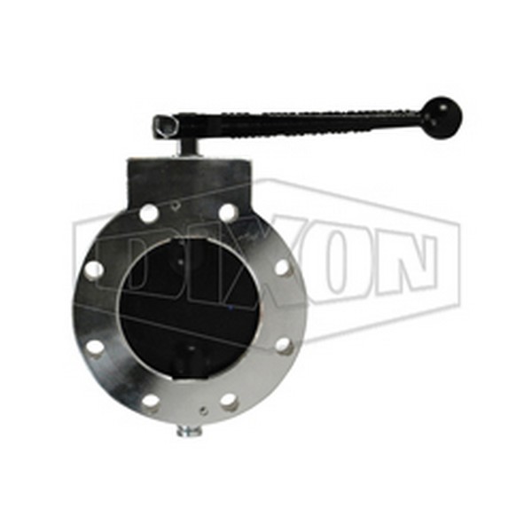 Butterfly Valve, 4 Inch Nominal, TTMA Flange End Style, 0 to 400 °F, Media: Gas/Liquids, Manually Operated Detent Actuator, Aluminum Body, FKM-B Disc