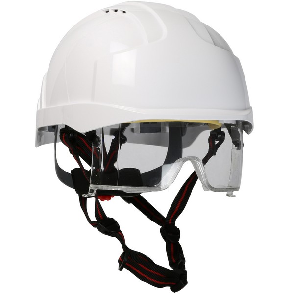 Safety Helmet, Short Brim, Series: 280-EVLV-CH, ABS, 6-Point Suspension, ANSI Electrical Class Rating: Class E, ANSI Impact Rating: ANSI Z89.1 Type 1, Wheel Ratchet Adjustment