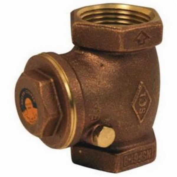 Swing Check Valve, 4 Inch Nominal, FNPT End Style, 200 psi Pressure, -20 to 150 °F, No Low Lead Compliance, Media: Gas/Oil/Water, Brass Body