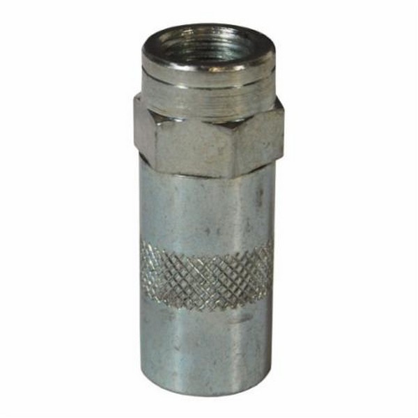 Grease Whip Coupler, Full Flow, For Use With: Zerk Fittings, 1/8-27 FNPT, Steel, Zinc Plated