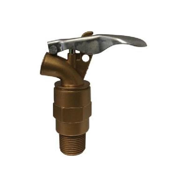 Faucet Valve, Drum and Barrel Self-Closing, 3/4 Inch Nominal, MNPT Connection End Style, Die Cast Body, Spring Steel Trim, Import