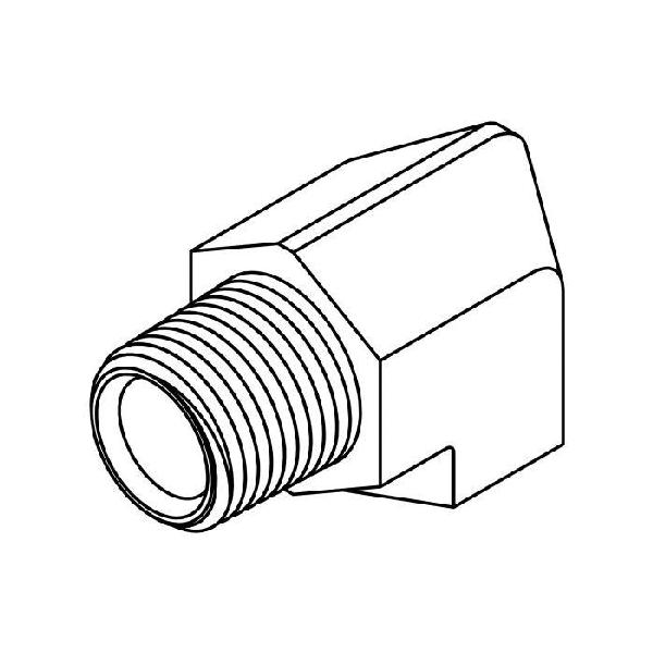 Street Elbow, Short Body, Series: 5502, 1/8-27 Nominal, MNPT x FNPT End Style, 90 deg Angle, Steel, Trivalent Chromate Plated, Silver