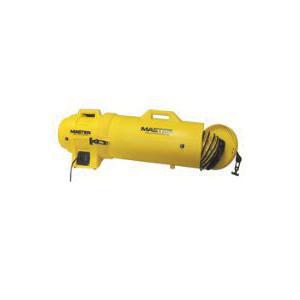 Confined Space Ventilator, All-In-One, 1/3 hp Power, 115 VAC, 8 in Diameter Duct, Polyethylene, 3450 rpm Speed, 930 cfm Maximum Flow in Free Air, Yellow, 36-1/4 in Length, 12-1/2 in Width, 14-1/2 in Height