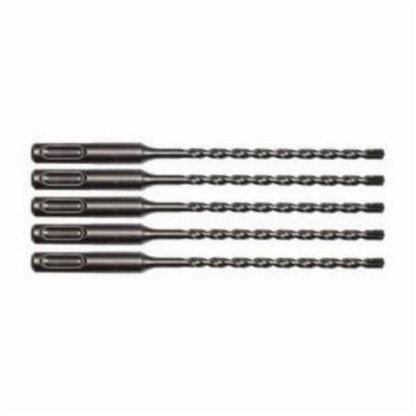 Masonry Drill Set, Rotary, Series: SpeedHammer Power™, Imperial System of Measurement, 3/16 in Minimum Drill Bit Size, 3/16 in Maximum Drill Bit Size, 5 Piece, Specifications: SDS Max® Shank, Chrome Vanadium Steel