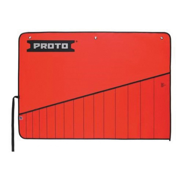 Tool Pouch, Anti-Slip Back, For Use With: J1200F-MASD and J1200P-MASD Combination ASD Wrench Set, 15 Pocket, Canvas, Red, 12 in L x 9 in W x 13/32 in H