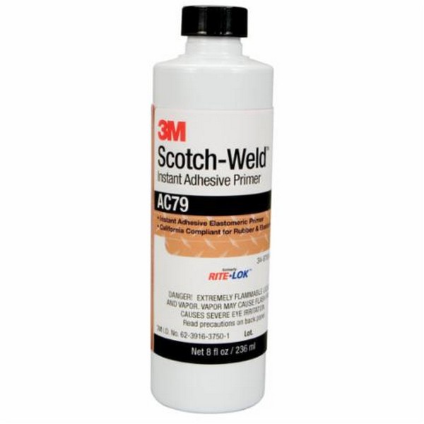 Instant Adhesive Primer, General Purpose, Bottle Container, 8 fl-oz Container, 1 to 5 s Setting, 24 hr Curing, Clear, 0.79 Specific Gravity, 0.003 VOC, 2 cPs Viscosity, Applicable Materials: Silicone, EPDM and Other Elastomer