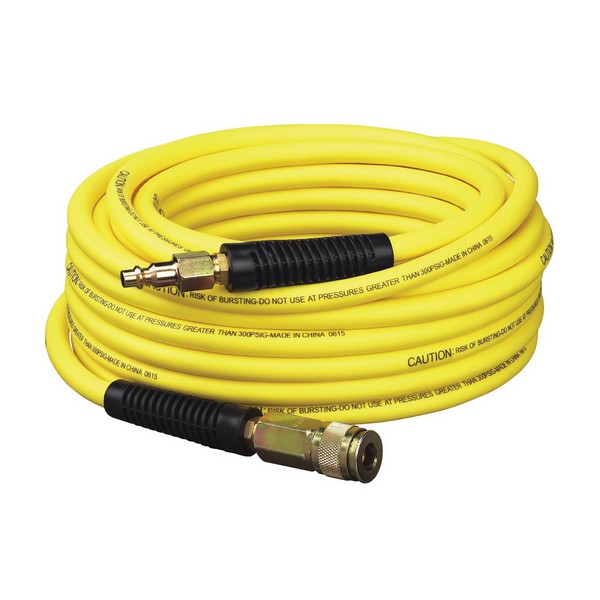 Air Hose, Blend, 1/4 in Nominal, MNPT End Style, 50 ft Length, 300 PSI Pressure Class, PVC/Rubber