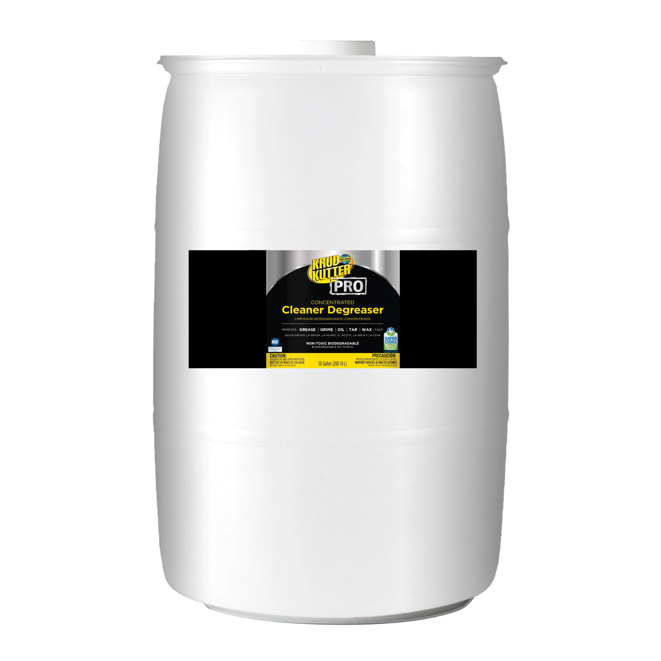 Concentrated Cleaner Degreaser, Heavy Duty Multi-Purpose, 55 gal Container, Drum Container, Liquid Form, Mild Odor/Scent, 12.5 to 13 pH, 1.021 Specific Gravity, Composition: Fatty alcohol ethoxylate, Sodium Metasilicate