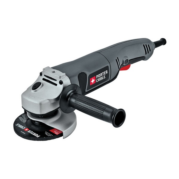 Electric Angle Grinder, Small, Tool/Kit: Tool, 4-1/2 in Wheel Diameter, 5/8-11 Arbor/Shank, 10000 RPM Speed, 120 VAC, 7.5 A, Metallic Housing Material, 3-Position/Adjustable/ Side/Soft Grip Handle, Black/Gray/Orange, Lock-On Trigger Switch Control, L