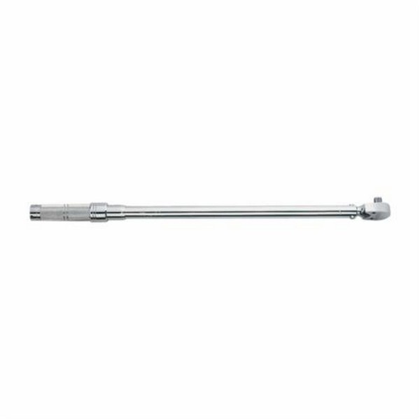 Micrometer Torque Wrench, Series: Modle C Series, 1/2 in Drive, 30 to 150 ft-lb, Ratcheting, Graduations: 1 ft-lb, 21-1/2 in Overall Length, CW/CCW, +/-3% CW, +/-6% CCW Accuracy, Setting: Automatic Reset, 50000 Cycles Minimum, Audible Click Indicator