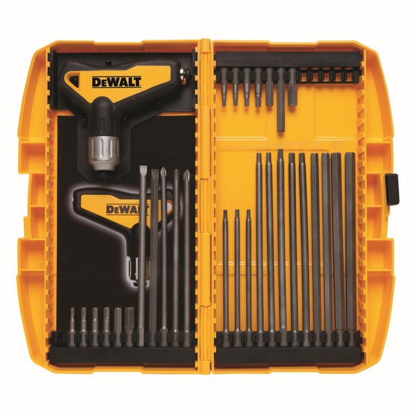 Hex Key Set, Measurement System: Metric/Imperial, 31 Piece, Ratcheting/T-Handle Handle, Steel