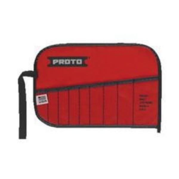 Tool Pouch, For Use With: J3200D Open End Wrench Set, 9 Pocket, Canvas, Red, 9-3/32 in L x 5-13/16 in W x 3/32 in H