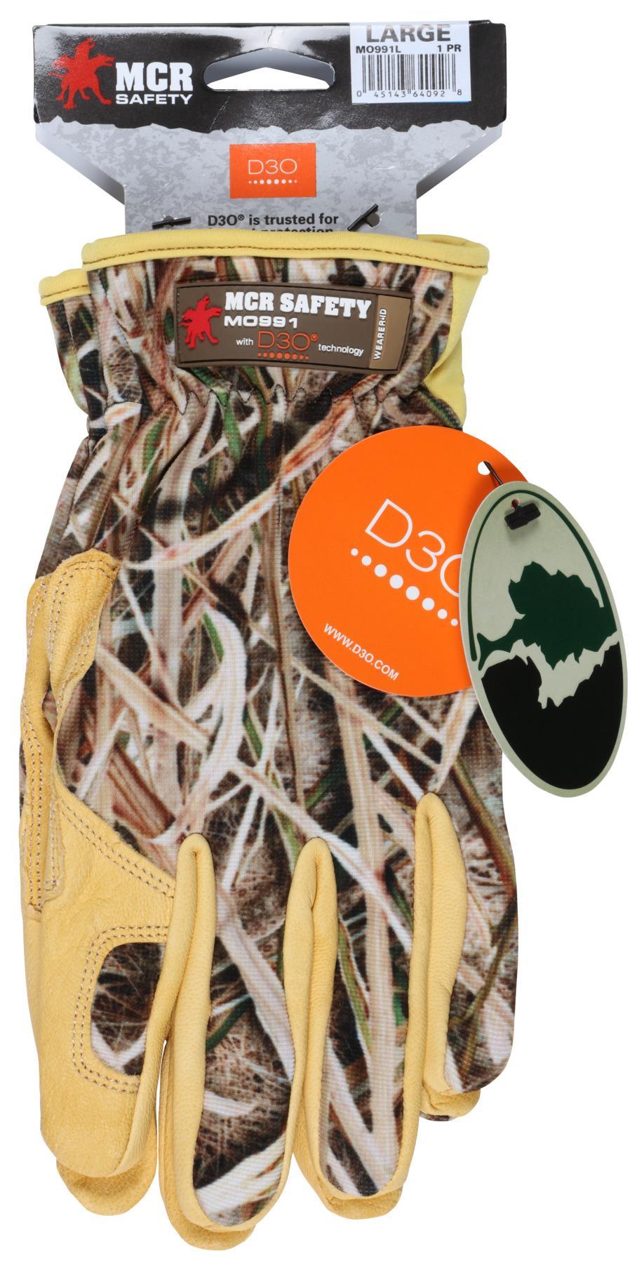 Gloves, Arm Protection, 2XL Size, Grain Leather Palm, Gold, Standard Finger/Wing Thumb Style, Slip-On Cuff, ANSI Heat Level: 3