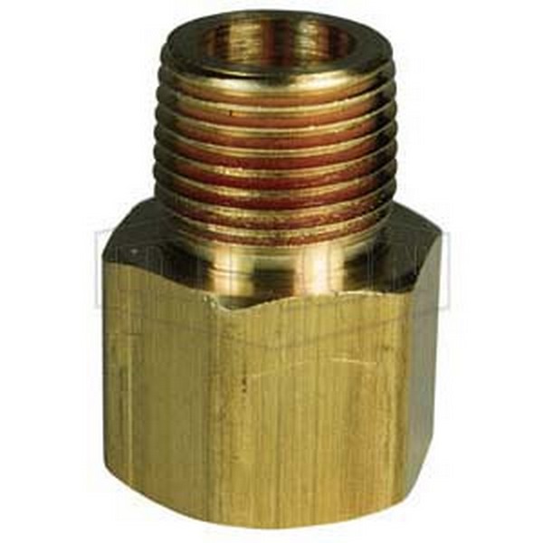 Reducer Adapter, Series: 375, Fitting/Connector: Adapter, 1/8 Inch Nominal, MNPT x FNPT End Style, 9/16 Inch Hex, 0.88 Inch Length, Brass, Domestic