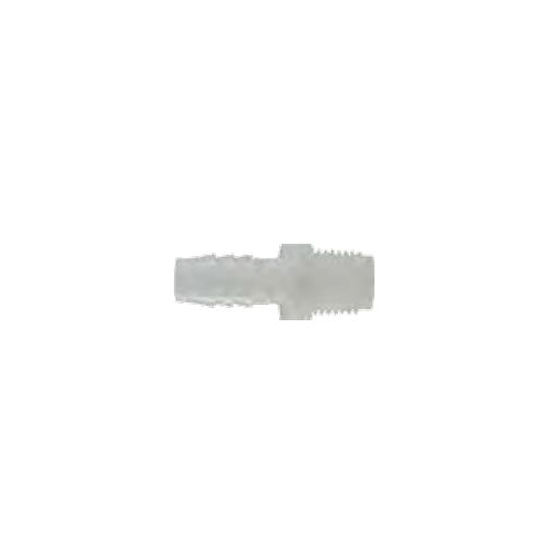 Adapter, Adapter Fitting/Connector, 1-1/8 x 1 Inch Nominal, Hose Barb x NPT End Style, 1 Barb, Nylon, White, Domestic