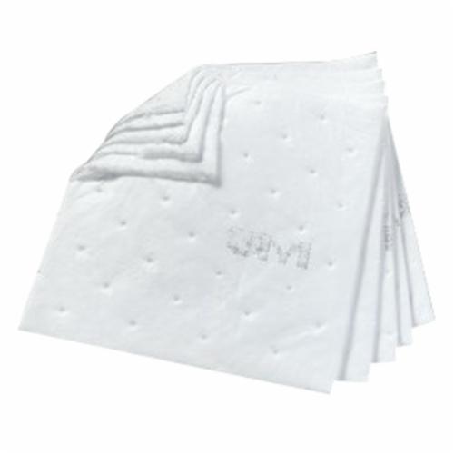 Oil Sorbent Sheets, 430 mm Width, 480 mm Length, 50 Sheet/Case