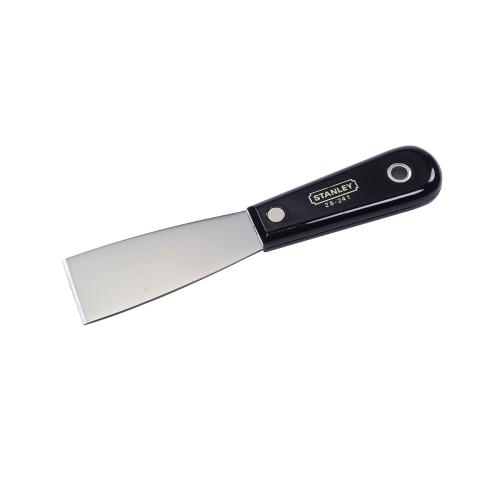 Putty Knife, Full Tang Blade, 3-5/8 in Blade Length, 1-1/2 in Blade Width, Flexible Blade Flexibility, Steel Blade, 3-7/8 in Handle, Nylon Handle, Black