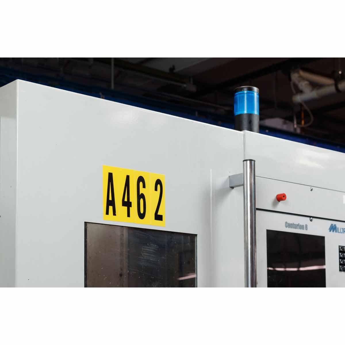 Blank Label, Non-Reflective, Series: 3450, Character: No Text, Yellow Character, Yellow Background, B-498 Vinyl Coated Fabric, 1 Card, 3-1/2 Inch Overall Height, 1-1/2 Inch Overall Width, 6 Labels per Card