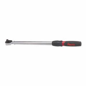 Micrometer Torque Wrench, 1/2 in Drive, 40 to 200 N-m, Head Ratcheting, Graduations: 1 nm, 21-1/2 in Overall Length, CW/CCW Rotation, +/-3% CW, +/-6% CCW Accuracy, Audible Click Indicator, Knurled Grip Handle, Specifications Met: ASME B107.300-2010,