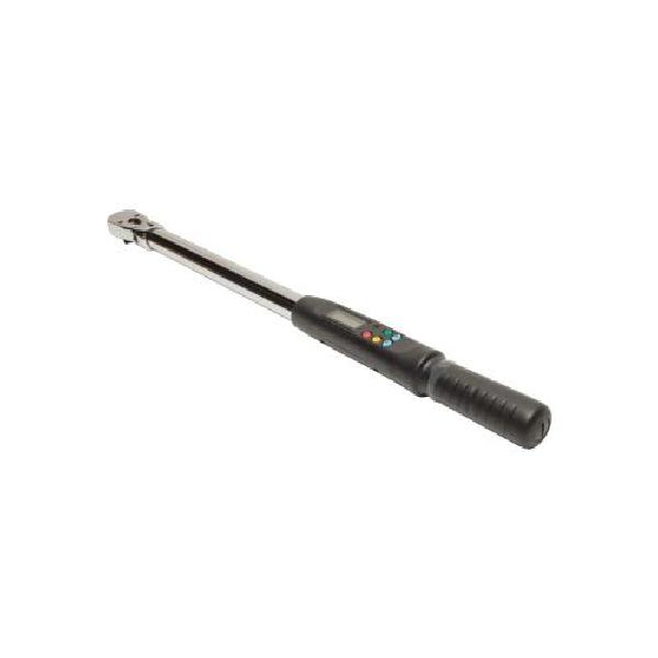 Torque Tester, Electronic Flex Head, 1/2 in Drive, 12.5 to 250 ft-lb Torque, Ratcheting Head, 25-51/64 in Overall Length, CW/CCW Rotation, +/-2%, +/-3% Accuracy, Setting: Follow Mode/Peak, Digital Display, Audible/Visual Indicator, (2) AA Batteries P