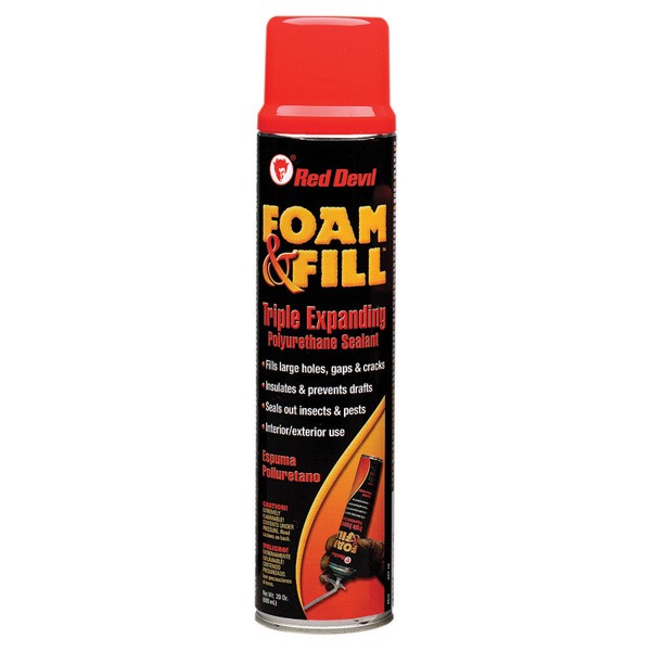 Polyurethane Triple Expanding Foam, 20 oz Aerosol Can, Champagne, 12/Case