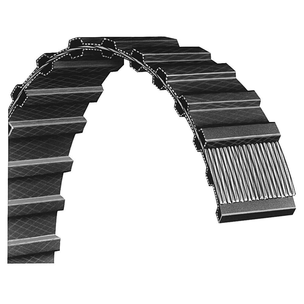 Timing Belt, Double Sided Trapezoidal Synchronous, Series: DH Series, 72 Teeth, 1/2 in Pitch, 36 in Overall Length, 3/4 in Width, -22 to 194 °F Ambient, Neoprene, Fiberglass Reinforced
