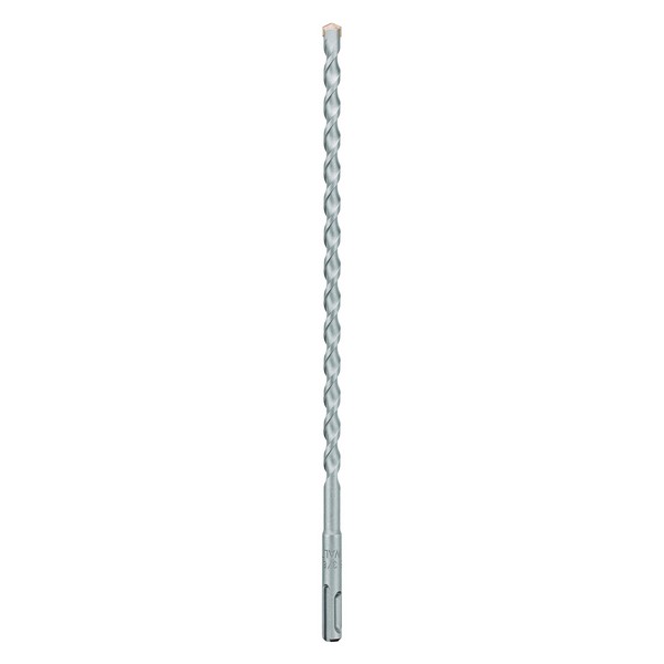 Hammer Drill Bit, 2-Cutter, 1/2 in Drill Bit, Drilling, 12 in Overall Length, 10 in Cutting Depth, 10 in Flute Length, 1/2 in Shank, Shank, Right Hand Cutting Direction, Steel, Applicable Materials: Concrete. Masonry, Iron, Steel, Aluminum, Brass, Co