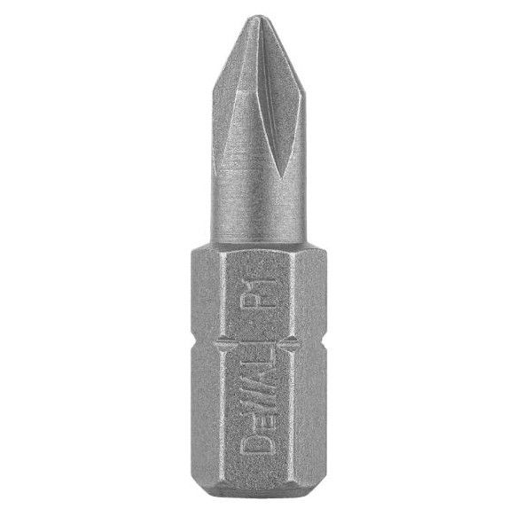 Screwdriver Power Bit, Single End, #8 Point, Slotted Point, Hex Shank, 1/4 in Shank, Steel