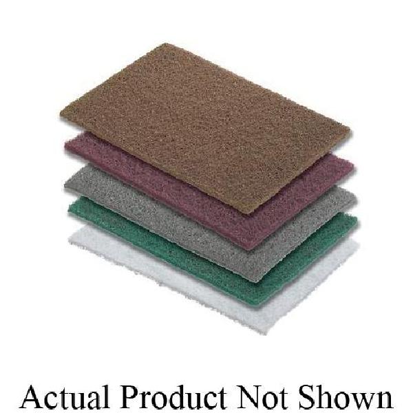 Hand Pad, General Purpose, 9 in Length, 6 in W, Medium Grade, Aluminum Oxide Abrasive, Green Pad Color, Applicable Materials: Aluminum, Brass, Copper and Stainless Steel