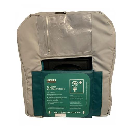 Heated Jacket, For Use With: Hughes Gravity Fed Eyewash, PVC Coated Polyester, Green/Gray