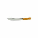 Butcher Knife, Heavy Duty, 8 in Blade Length, 1 in Blade Width, Flat/Ground Blade, 15 ga High Carbon Steel Blade, 0.072 in Thickness, Comfort Grip, Hardwood Handle