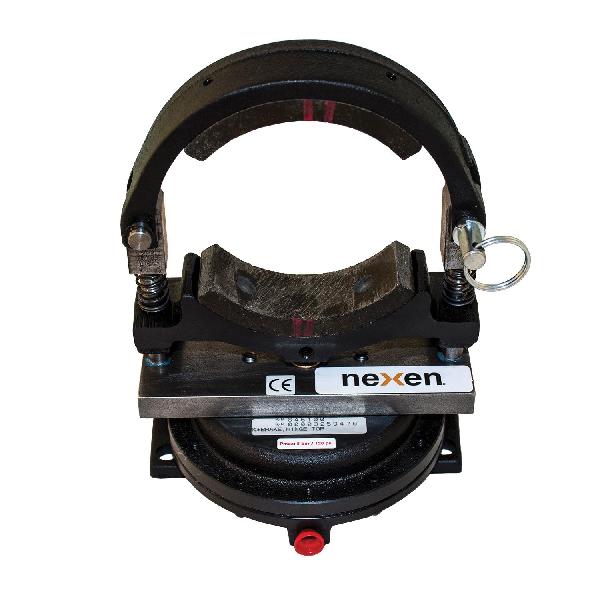 Drum Brake, Air Actuated Hinge Top Open, 1200 in-lb Static Torque, 6.283 cu-in New/12.566 cu-in Worn Out Air Volume, 80 psi Maximum, 32 to 150 °F, Black Oxide, 6 in L x 8.77 in H Dimensions