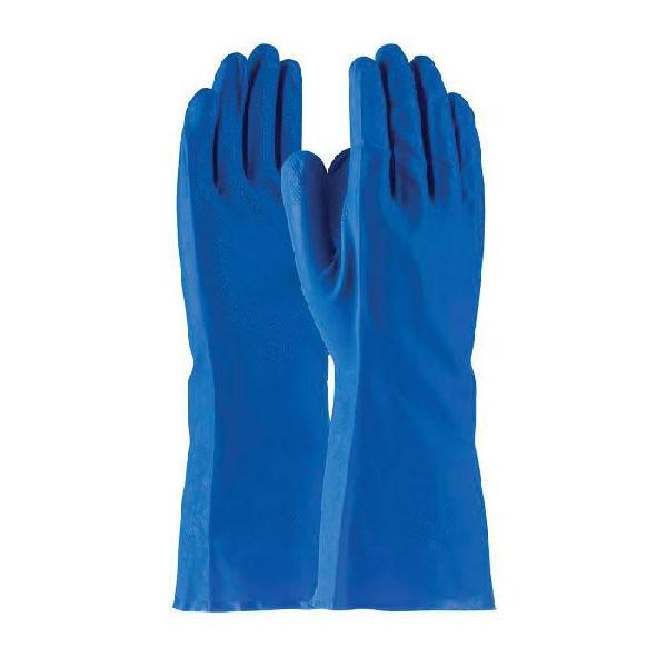 Chemical Resistant Gloves, Medium Weight, Series: 50-N140B, XL, Unsupported Nitrile, Blue, Raised Diamond Grip, Unlined, Straight Cuff, 13 in Length, Resists: Abrasion, Cut, Chemicals, Puncture and Tear