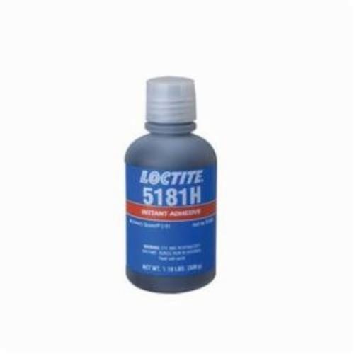 Retaining Compound, 1-Part, Series: 5181H, Bottle, 500 g, Composition: Ethyl 2-Cyanoacrylate, Thickener, Carbon Black, Liquid, 24 hr Curing, Black, Irritating/Sharp, 1.09 Specific Gravity, 185 deg F Flash, <lt/>20 g/L VOC, Flammability: 2