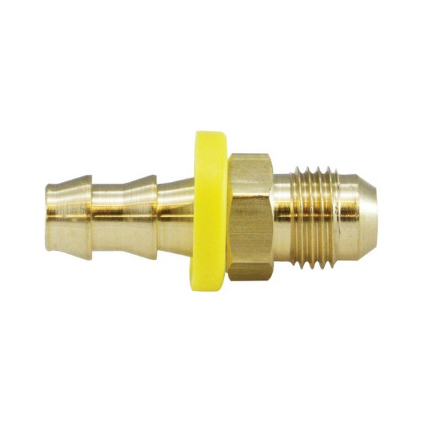 Flare Adapter, Fitting/Connector Type: Adapter, 3/8 Inch Nominal, POHB x Male JIC Flare End Style, 0.62 Inch Hex, 150 psi Pressure, CA360 Brass, 1.78 Inch Length