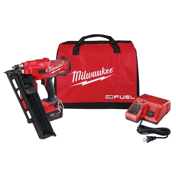 M18 Cordless Framing Nailer Kit, Brushless, Bare Tool/Kit: Kit, 2 to 3-1/2 in Fastener, For Fastener Type: 21 °Framing Nailer, Strip Collation, 21 °Collation, 43 lb Magazine, Non-Marring Tip, 18 V, Battery Power Source, XC5.0™ Lithium-Ion Battery, 5