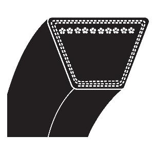 Classical Wrapped V-Belt, 0.64 Inch Wide Top, 103 Inch Long Outside Length, 0.44 Inch Thick, B Section, Synthetic Rubber