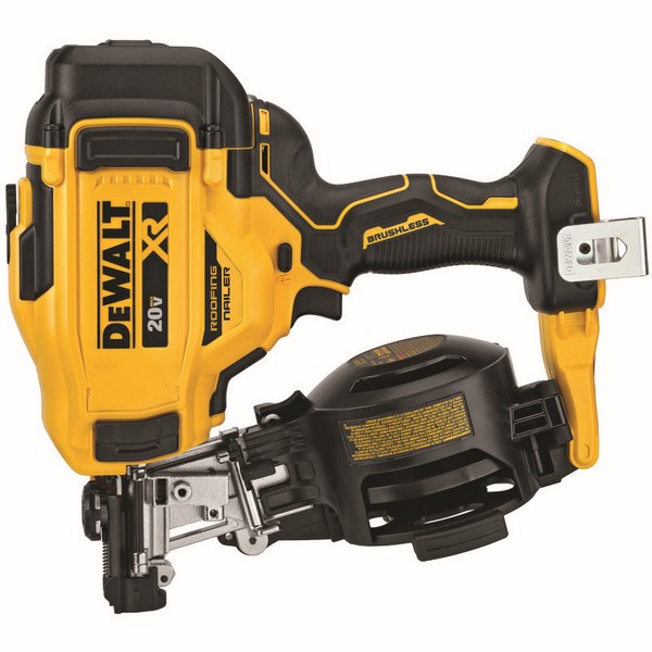Roofing Nailer, Bare Tool/Kit: Bare Tool, 3/4 to 1-3/4 in L Fastener, 15 °Collation, 120 Magazine, 20 V, Battery Included: No, Ergonomic Handle, 11-1/2 in Overall Length, 11-1/2 in H