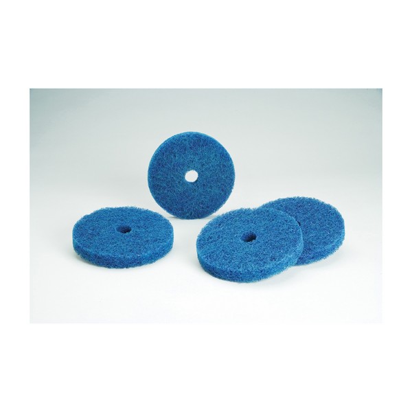 Non-Woven Buff and Blend HS-F Disc, Plain, 2 Inch Diameter Disc, Medium Grade, Aluminum Oxide Abrasive, Nylon Backing